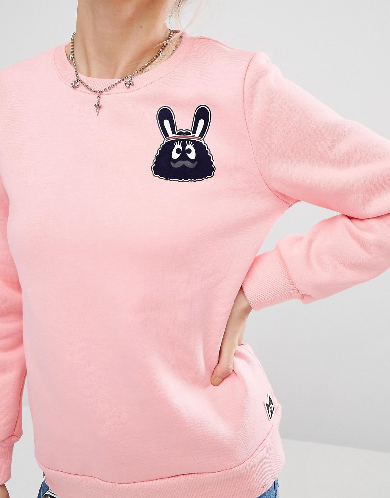 Mini Cream Sweatshirt With Chest Patch